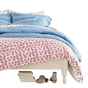 Wrangler x Pottery Barn Teen Organic Ombre Floral Duvet Cover Twin Size Red NEW